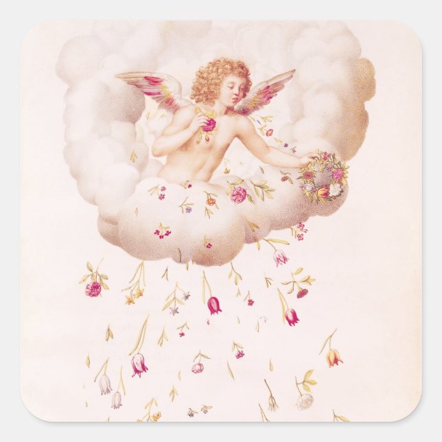 Adesivo Quadrado Zephyr de , 'La Guirlande de Julie', c.1642 (Frente)