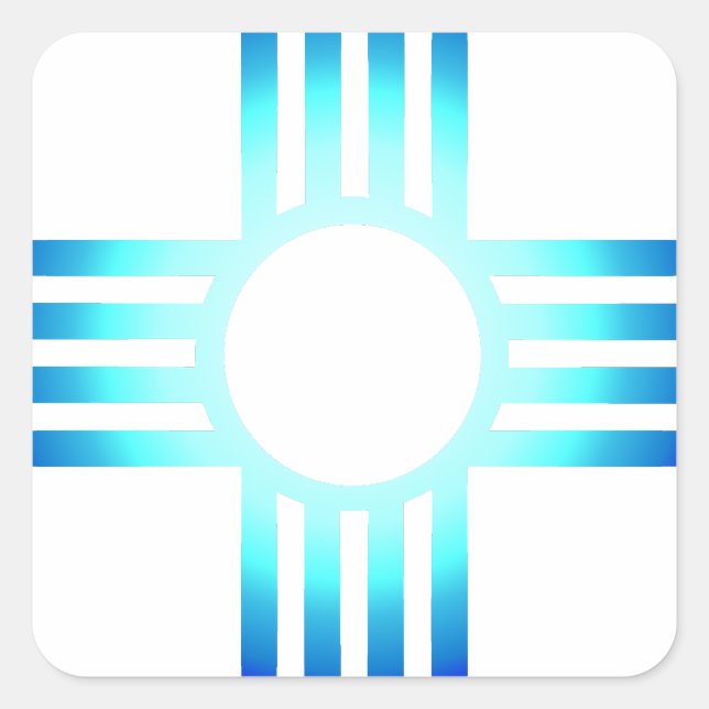 Adesivo Quadrado Zia Azul legal (Frente)