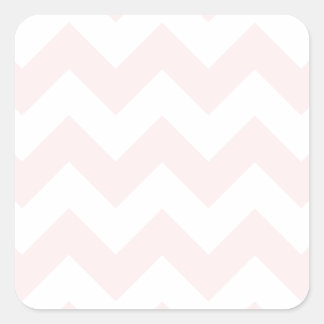 Adesivo Quadrado Zigzag I - Branco e rosa pálido