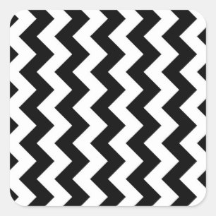 Adesivo Quadrado Zigzag preto e branco