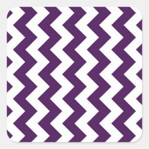 Adesivo Quadrado Zigzag púrpura e branca
