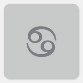 Adesivo Quadrado Zodiac cancer - cinza pálida
