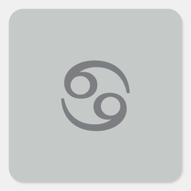 Adesivo Quadrado Zodiac cancer - cinza pálida (Frente)