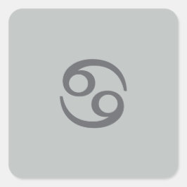 Adesivo Quadrado Zodiac cancer - cinza pálida