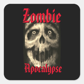 Adesivo Quadrado Zombie Apocalypse 2