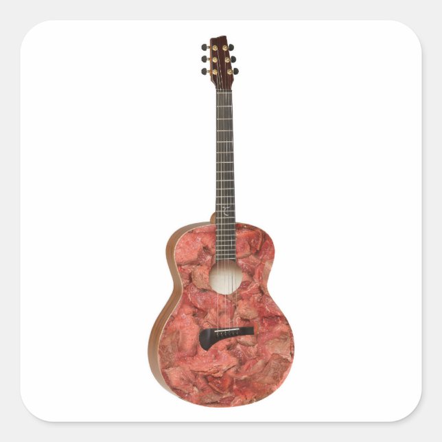 Adesivo Quadrado Zombie Meat Guitar (Frente)