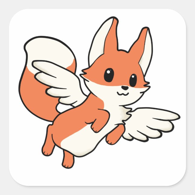 Adesivo Quadrado Zorro Volador (Frente)