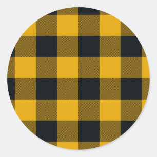 Adesivo Quadrados Xadrez Amarelo e Preto Buffalo Plaid