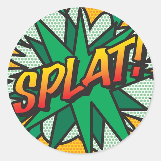 Adesivo Quadrinho Divertido SPLAT (Frente)