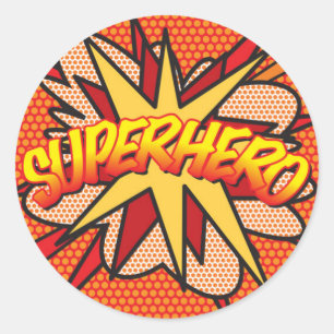 Adesivo Quadrinhos Divertidos de SUPER-HERÓI