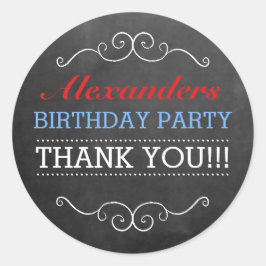 Adesivo Quadro de aviso - Festa de aniversário azul branco