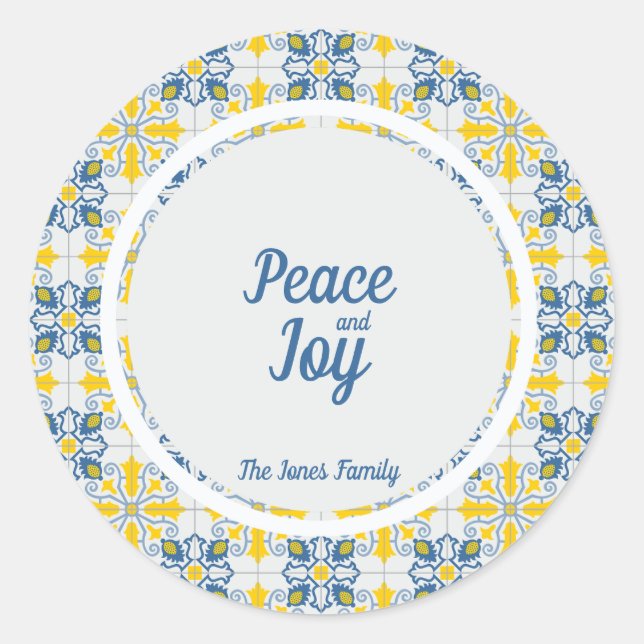 Adesivo Quadro de azulejos bonito portugueses para o Natal (Frente)