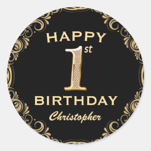 Adesivo Quadro de brilho preto e Dourado do Partido do pri