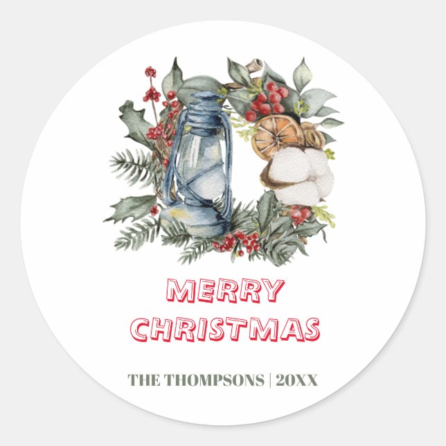 Adesivo Quadro de Férias de inverno de Algodão Feliz de Na (Frente)