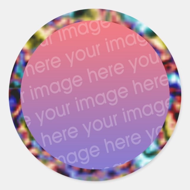 Adesivo quadro de foto com textura fractal funky (Frente)