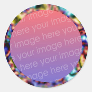 Adesivo quadro de foto com textura fractal funky