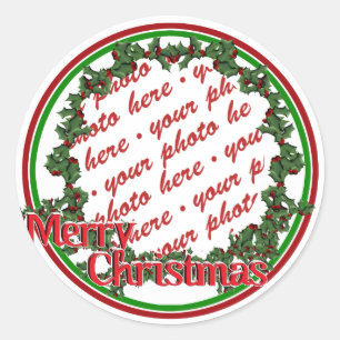 Adesivo Quadro de Foto do Círculo Holly Wreath