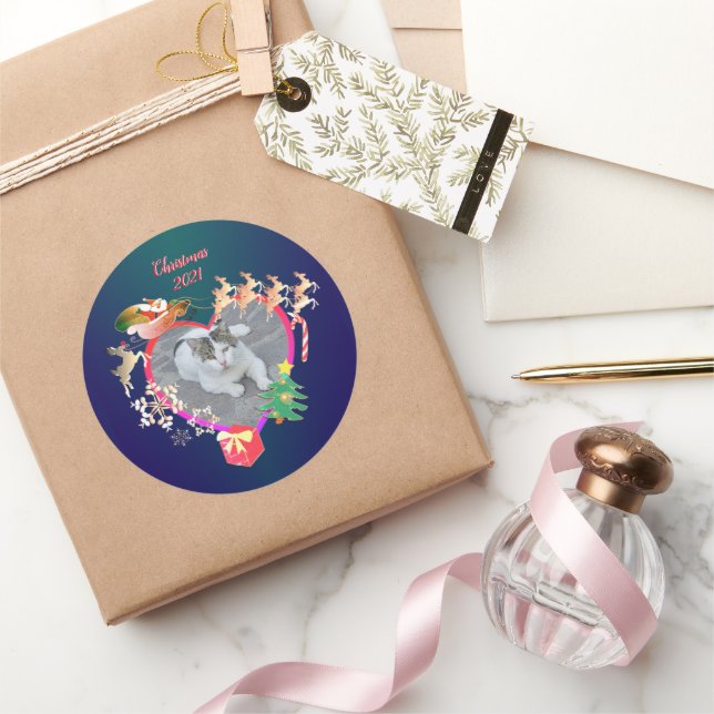 Adesivo Quadro de Foto do Coração dos Reindeer dos papais  (Presentear)