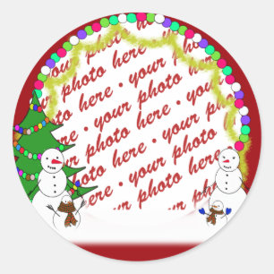 Adesivo Quadro de Fotografias da Família Snowman Holiday