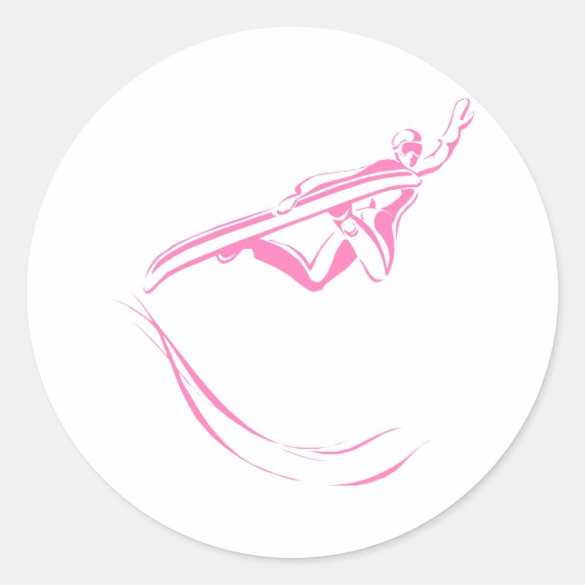 Adesivo Quadro de Neve Rosa (Frente)