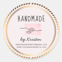 Adesivo Quadro de Ouro Rosa Russo Feita à Mão