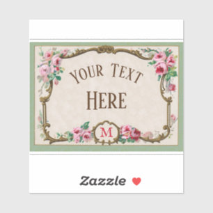 Adesivo Quadro de Vazio de Perfume para Rosa francês antig