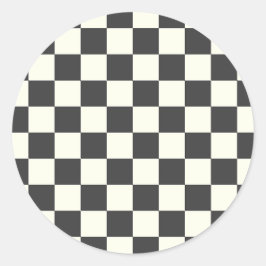 Adesivo Quadro de verificação branco apagado e preto