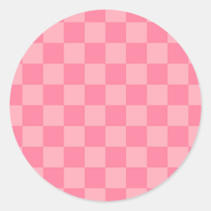 Adesivo Quadro de verificação rosa elegante