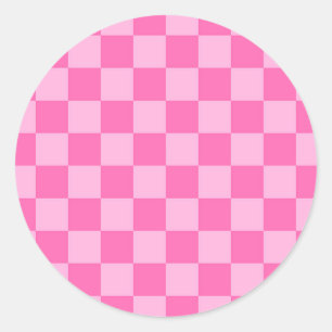 Adesivo Quadro de verificação rosa quente
