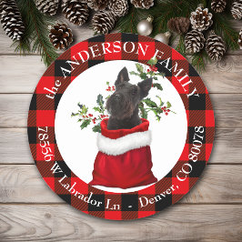 Adesivo Quadro de Xadrez do Cachorro Terrier Negro