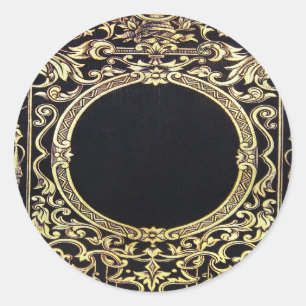 Adesivo Quadro Dourado de Ornamentado de queda (Perfeito p