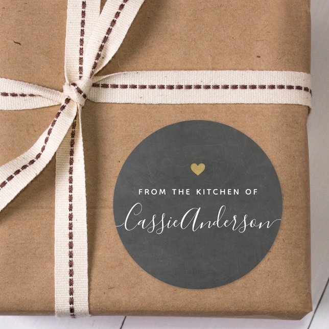 Adesivo Quadro Dourado moderno de coração da cozinha de (Criador carregado)