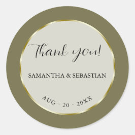 Adesivo Quadro Dourado Verde Khaki