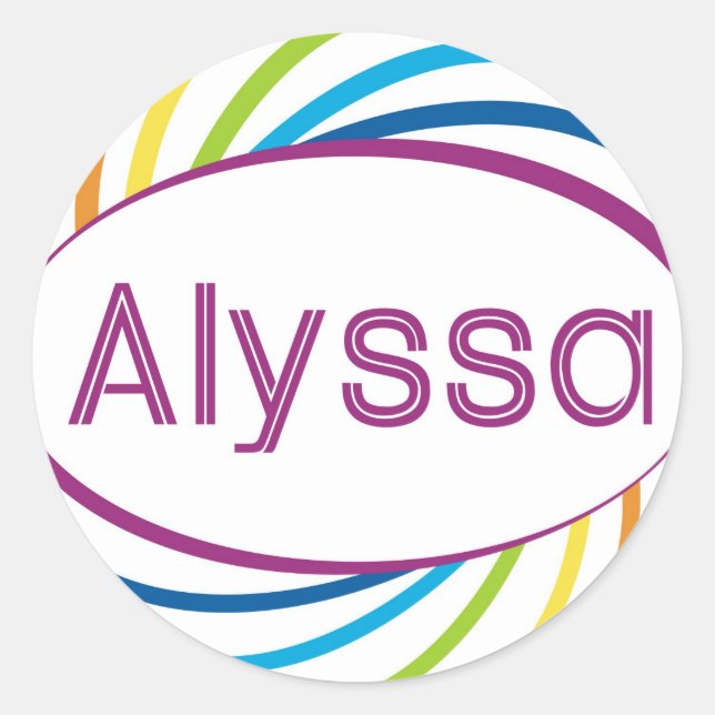 Adesivo Quadro feliz arco-íris Alyssa (Frente)