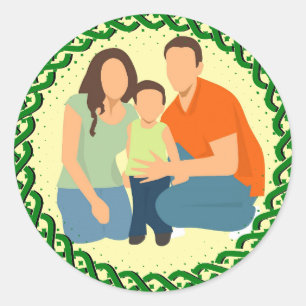 Adesivo Quadro Verde Celtic Knot