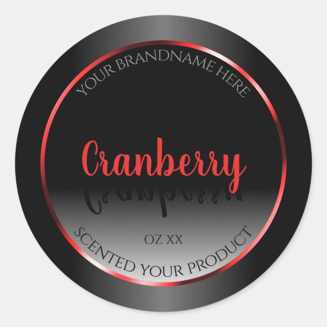 Adesivo Quadro vermelho decorativo do rótulo do produto pr (Frente)