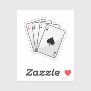 Adesivo Quadruplets Aces Cartões de pôquer