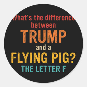 Adesivo Qual é a Diferença Entre Trump e um P
