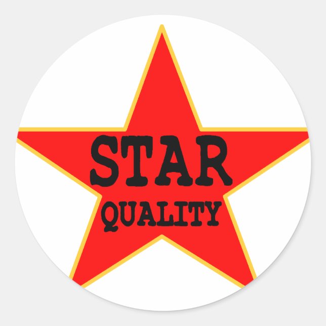 Adesivo Qualidade de estrela (Frente)