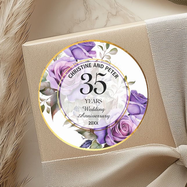 Adesivo Qualquer Bodas (35) Moldura Dourada Rosas Aniversá (Criador carregado)
