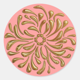 Adesivo Qualquer cor com selo Dourado de Design