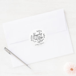 Adesivo QUALQUER COR Feliz Depois do Casamento Personaliza