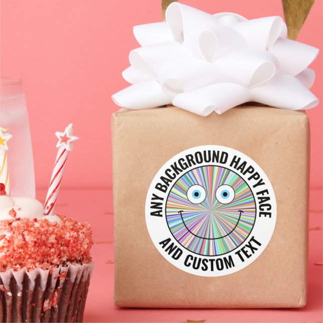 Adesivo Qualquer Cor Personalizada, Texto Em Segundo Plano (Festa)