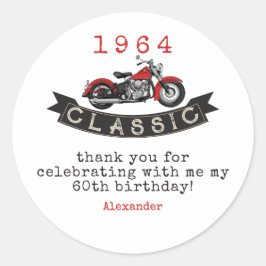 Adesivo Qualquer Idade Vintage Classic Motorcycle Biker An