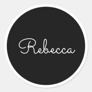Adesivo Qualquer Nome Script Branco Editável Legal & Bor