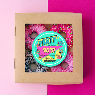 Adesivo QUALQUER obrigado de festa de aniversário dos anos