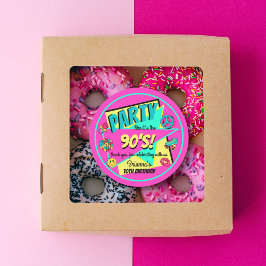 Adesivo QUALQUER obrigado rosa festa de aniversário dos an