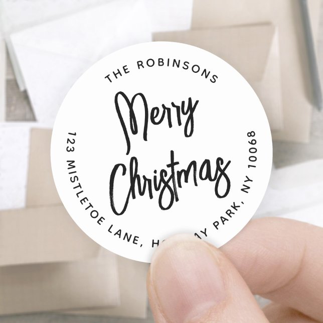 Adesivo Qualquer Texto Bruto Endereço de Devolução de Scri (Criador carregado)