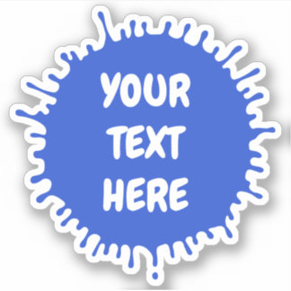 Adesivo Qualquer texto personalizado do splat de tinta col