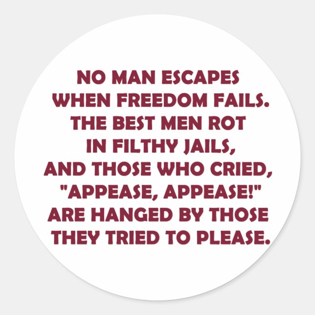 Adesivo Quando a liberdade falha (Frente)